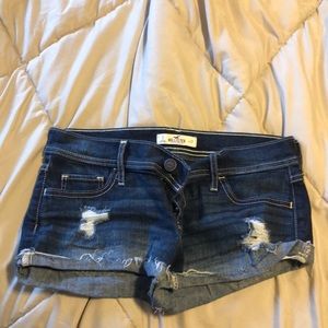 Hollister dark wash jean shorts
